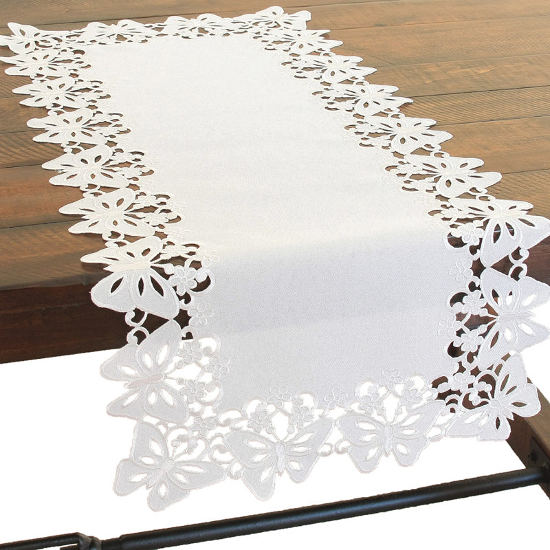 Xia Home Fashions Primavera Embroidered Cutwork Table Runner & Reviews
